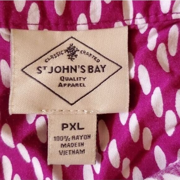 Blouse St John's Bay Tunic Top Shirt Cap Sleeves Women's WOMAN'S Large Petite - Picture 7 of 11